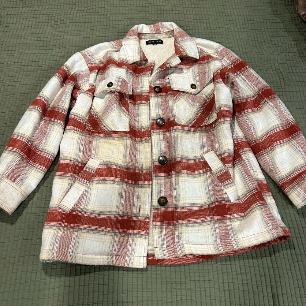 Red and White Plaid Jacket